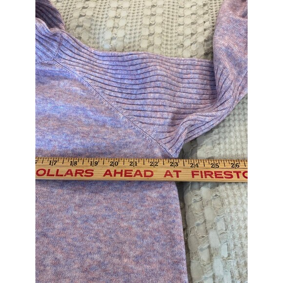 Time and Tru Womens Sweater Cowl Neck Plus Size XXL 20 Purple Pink Soft Ribbed - Picture 10 of 12